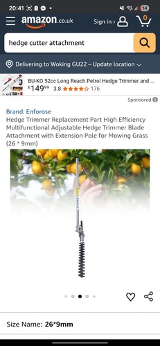 Hedge trimmer attachment - hedge,